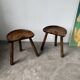 Pair of Le Selou tripod shepherd's stools