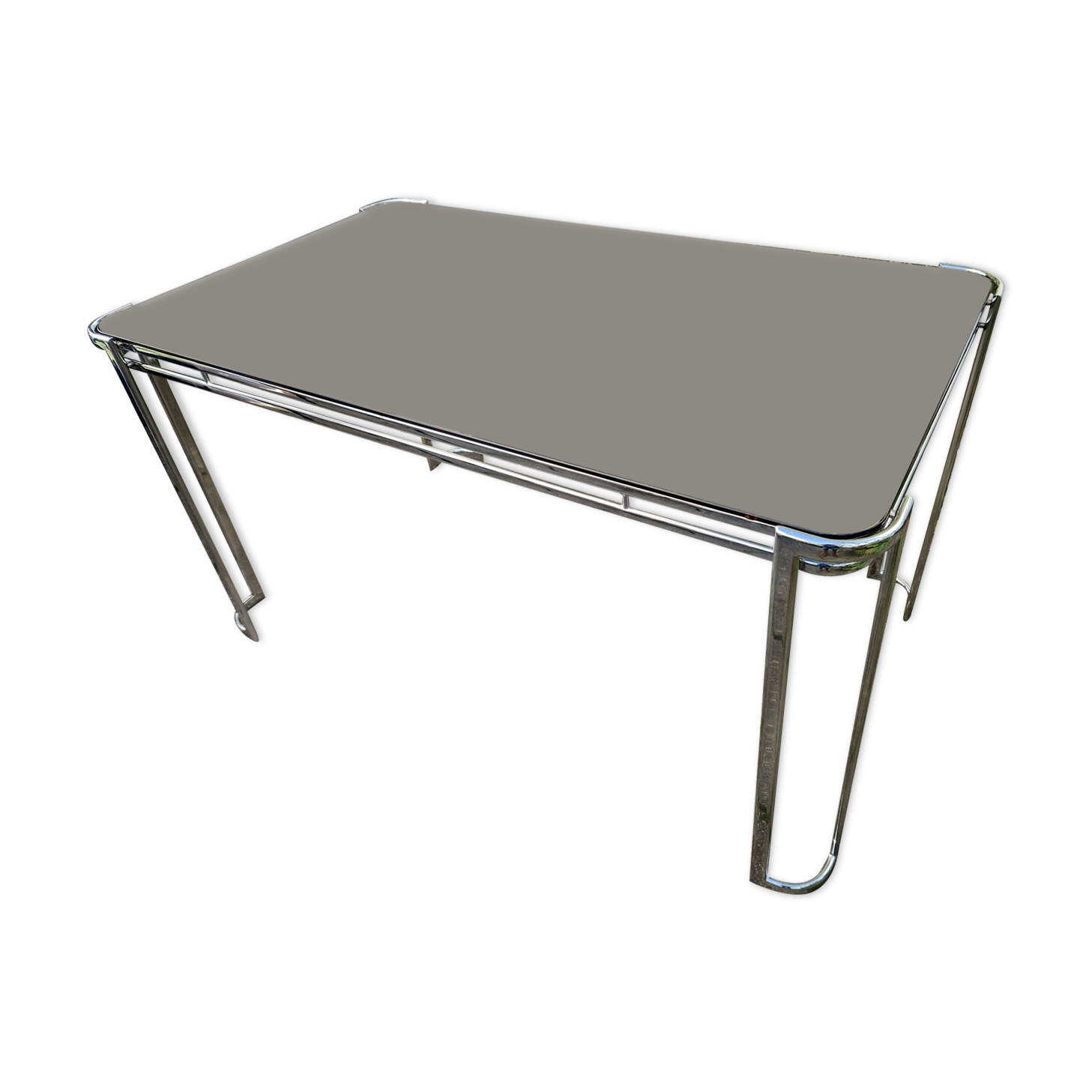 Table en métal chromé 1970 circa