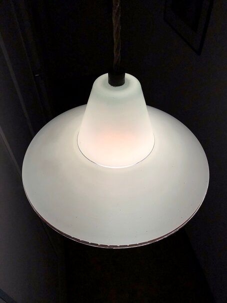 Striated glass suspension, modernist, from the 50s