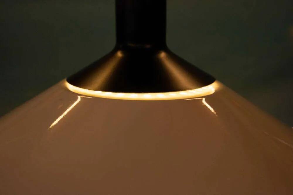 1970s Swedish minimalist Scandinavian suspension lamp with a pull switch.