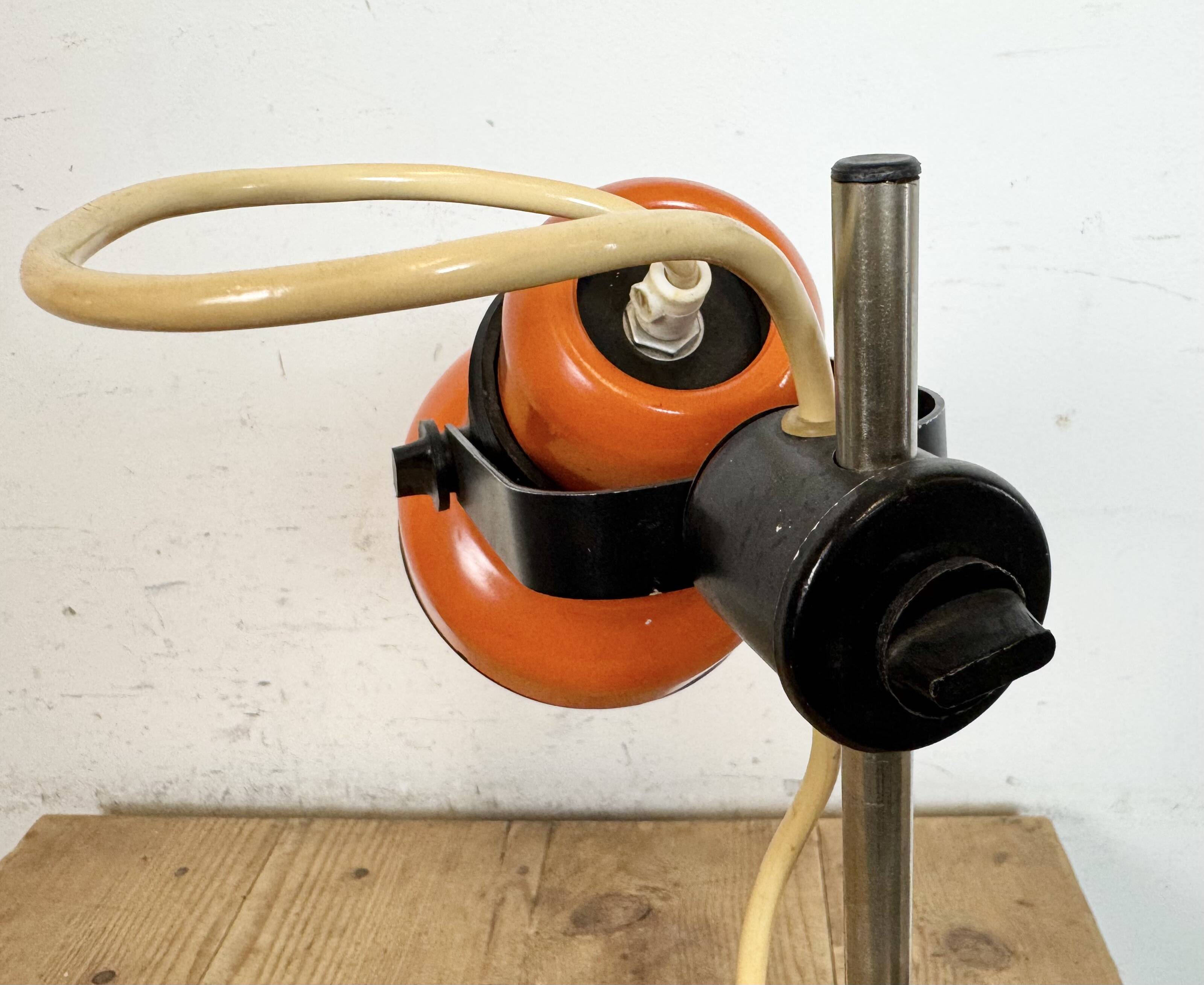 Vintage Orange Table Lamp , 1970s