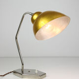Mid-century Gold and Red Table Lamp, set of 2