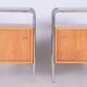 Bauhaus Chrome Bedside Tables attributed to R. Slezák, Former Czechoslovakia, 1930s, Set of 2