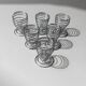 Lot de 6 coquetiers vintage - spirale en métal chromé, design Space Age intemporel, Italie années 1970 - idée cadeau, décoration de table rétro et élégante