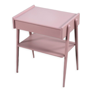 table de chevet scandinave - rose pastel