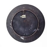 Miroir mural rond en céramique, Belgique, 1970