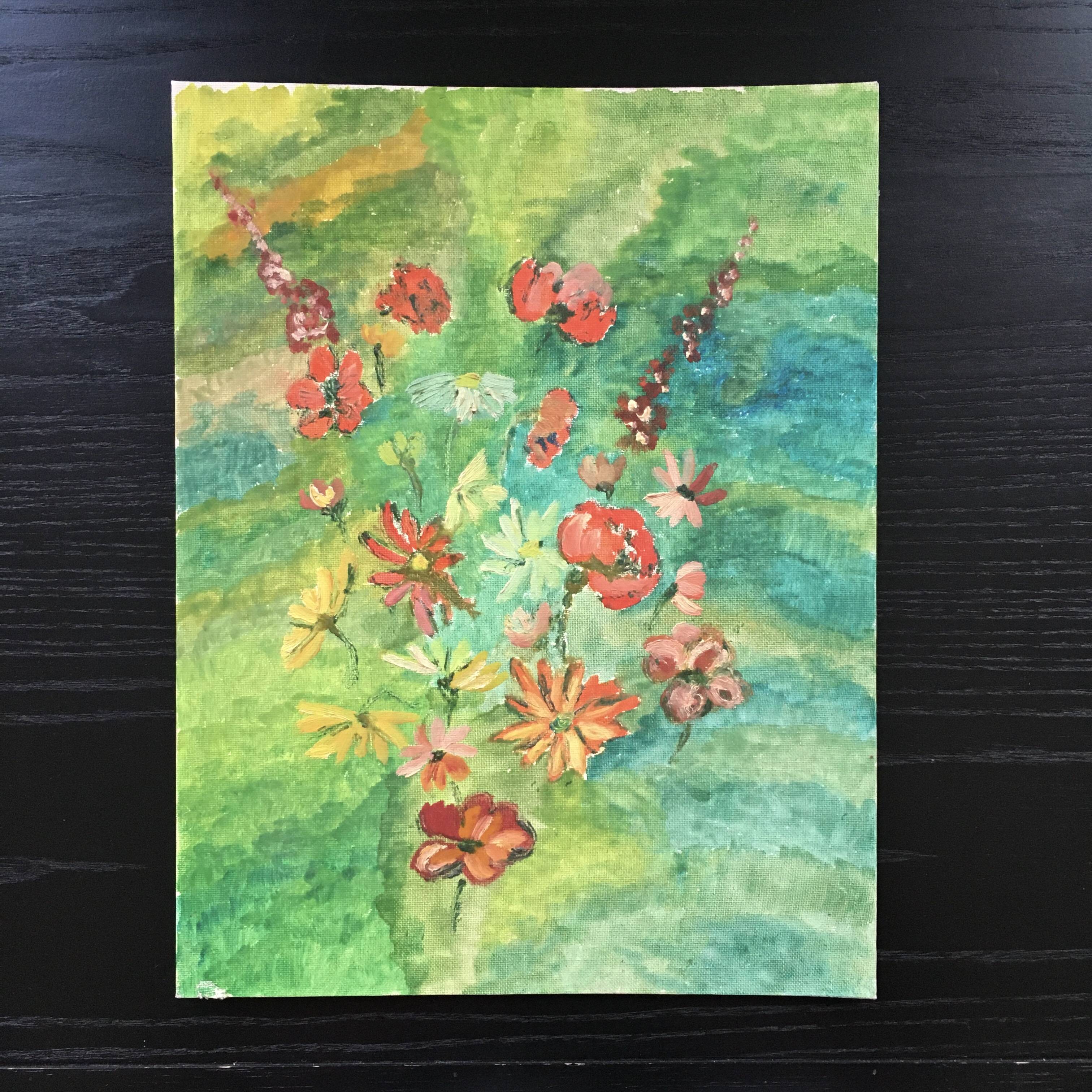 Floral arrangement painting