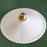 White opaline lampshade with wavy edges - mid. 20th century
