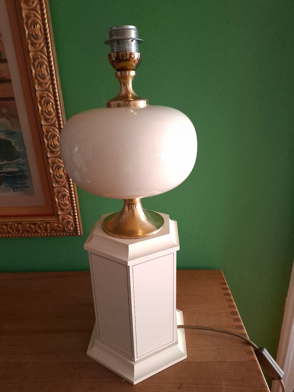 1980s lacquered metal lamp, the Dolphin