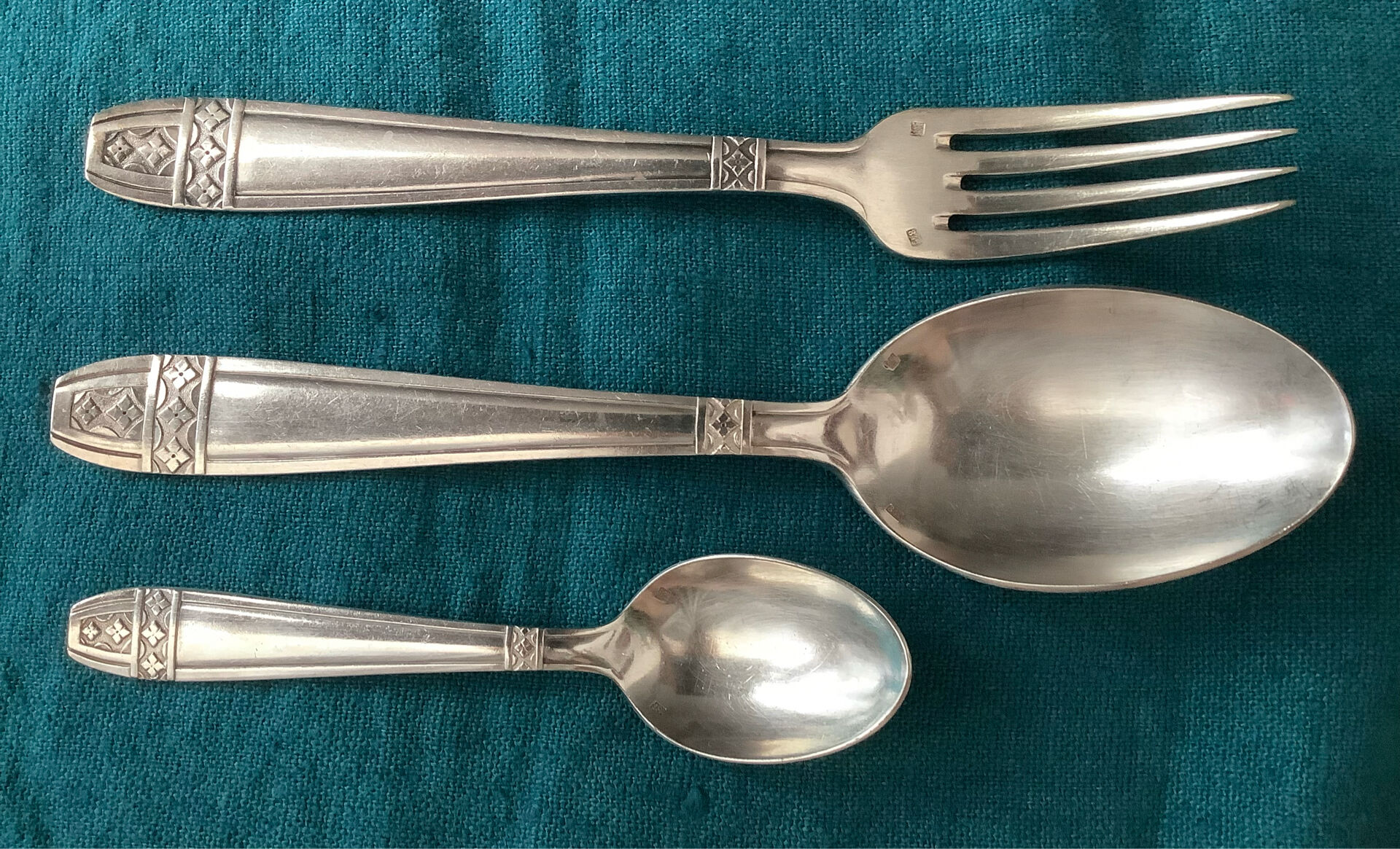 Art Deco Baptism Set Metal + Stamps