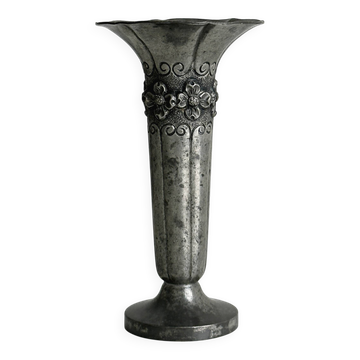 Patinated metal vase