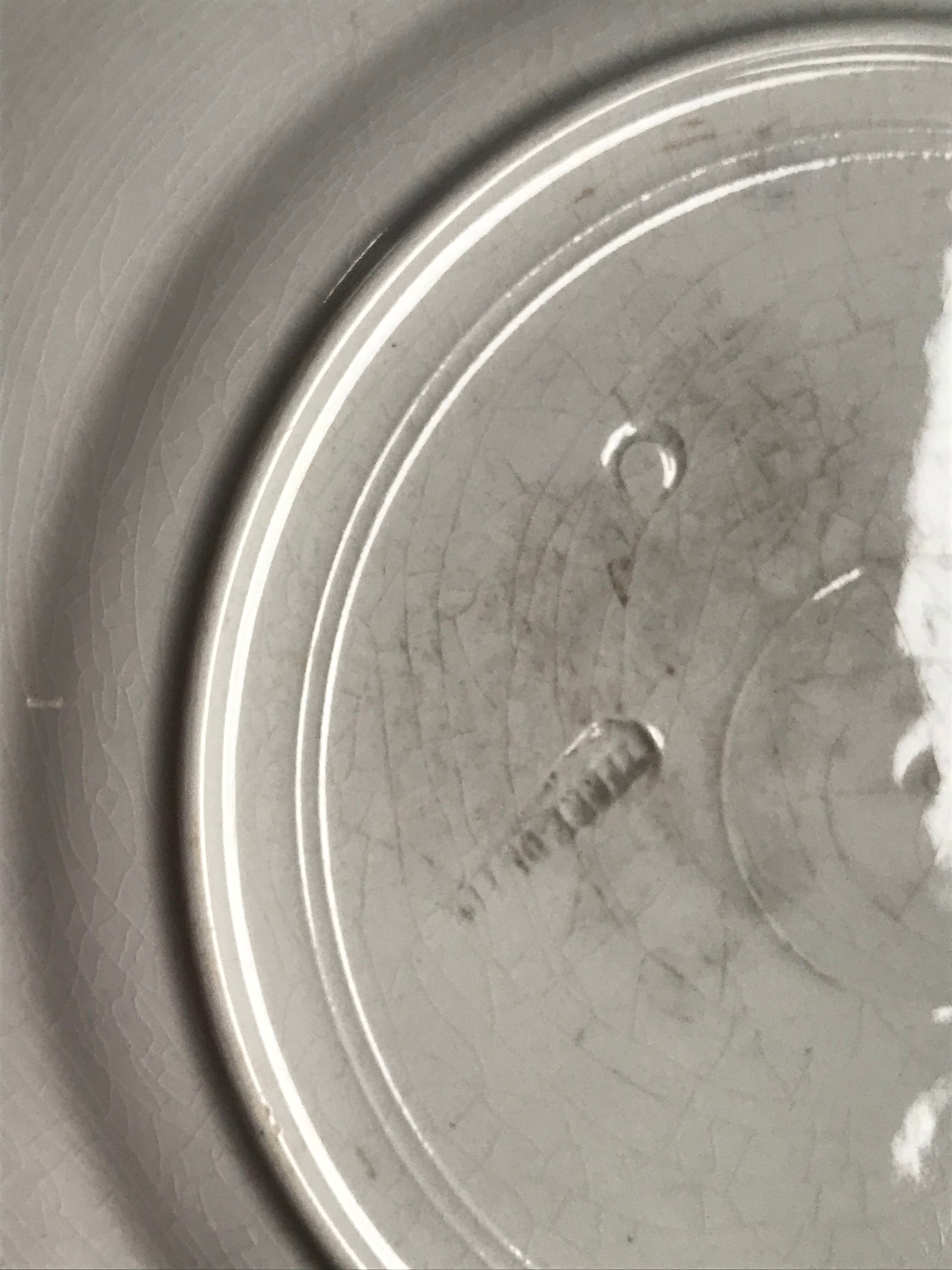 Lot of 9 plates iron earth circa 1900