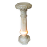 Carved alabaster column, lit inside