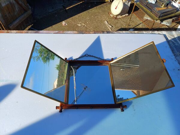 Miroir Triptyque 1876 : L.B