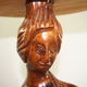 Saddle statue of macif/vintage wooden woman