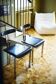 Pair of vintage Italian made dining chairs in chromed metal and black leather