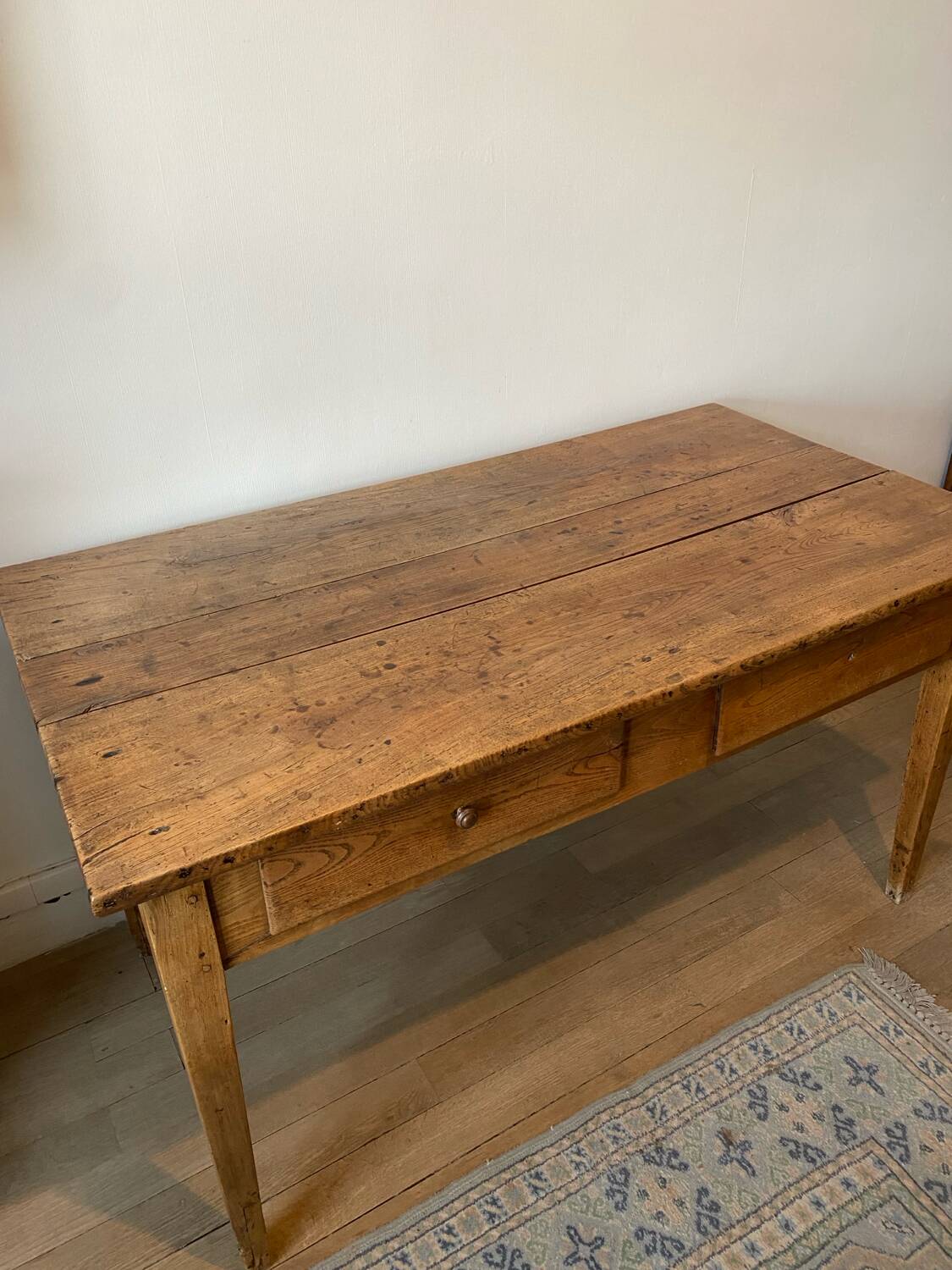 Solid wood farmhouse table
