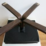 Ottoman Unico in chocolate colored leather