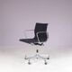 2000s desk chair model EA118, chrome base with black hopsack upholstery and aluminium armrests / Charles & Ray Eames / Vitra, Germany