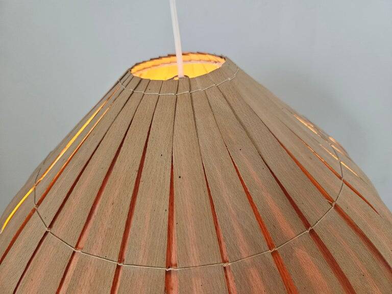 Midcentury Veneer Pendant in style of Hans-Agne Jakobsson, Denmark, 1960s