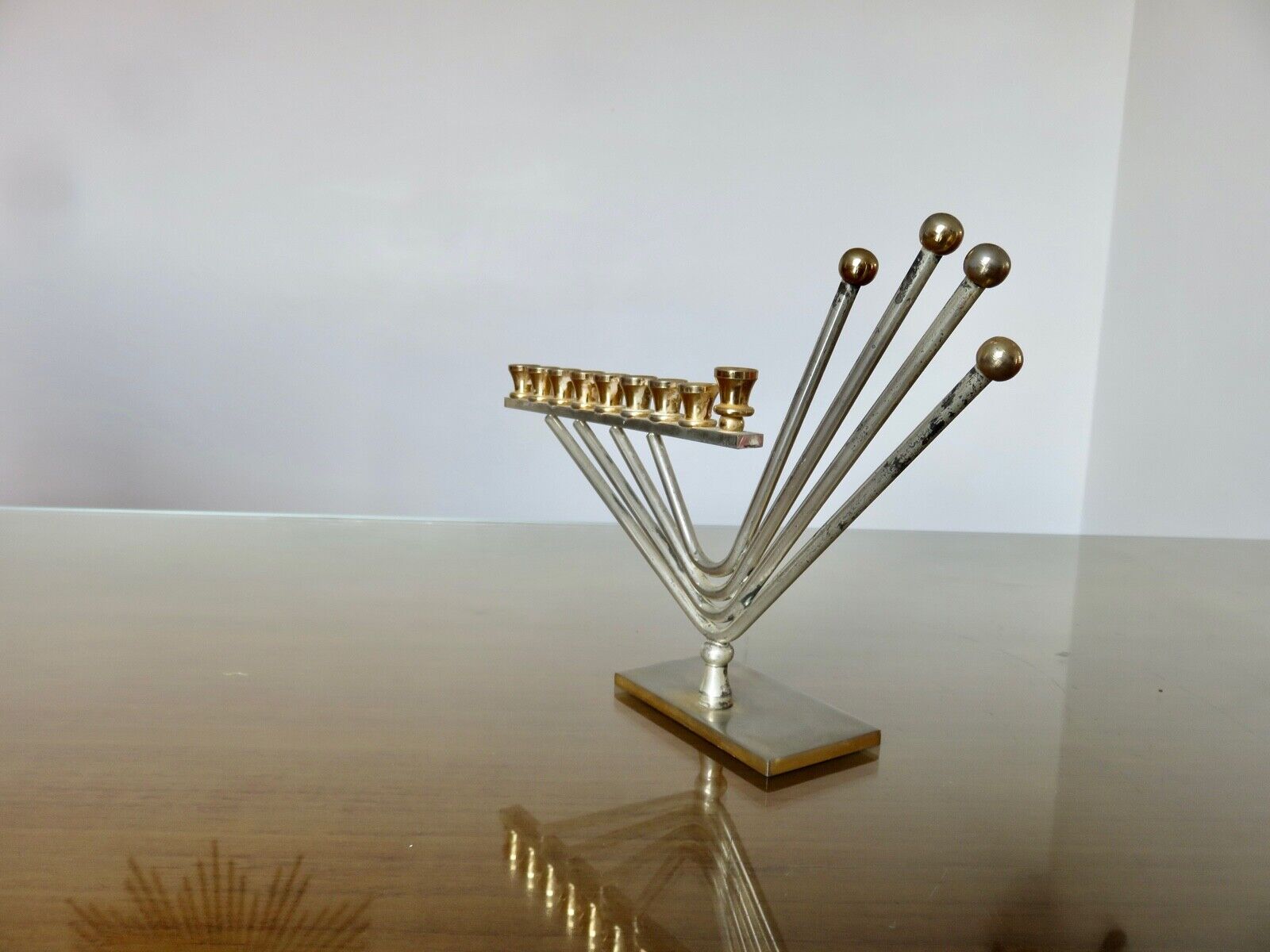 Menorah hanukkah candle holder with 9 candles design Korem 1970