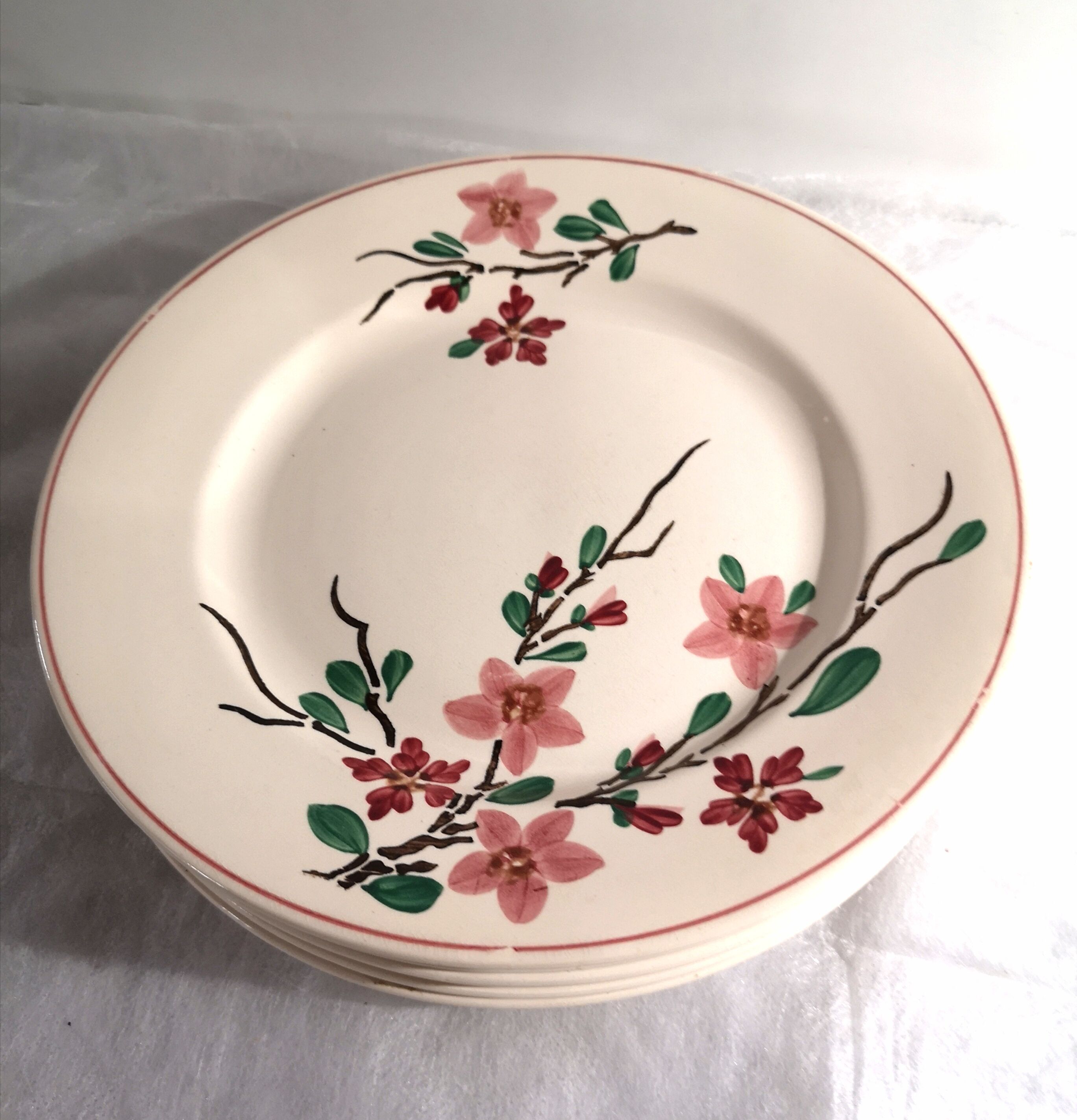 6 artisan dessert plates