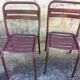 Série de 4 chaises en métal