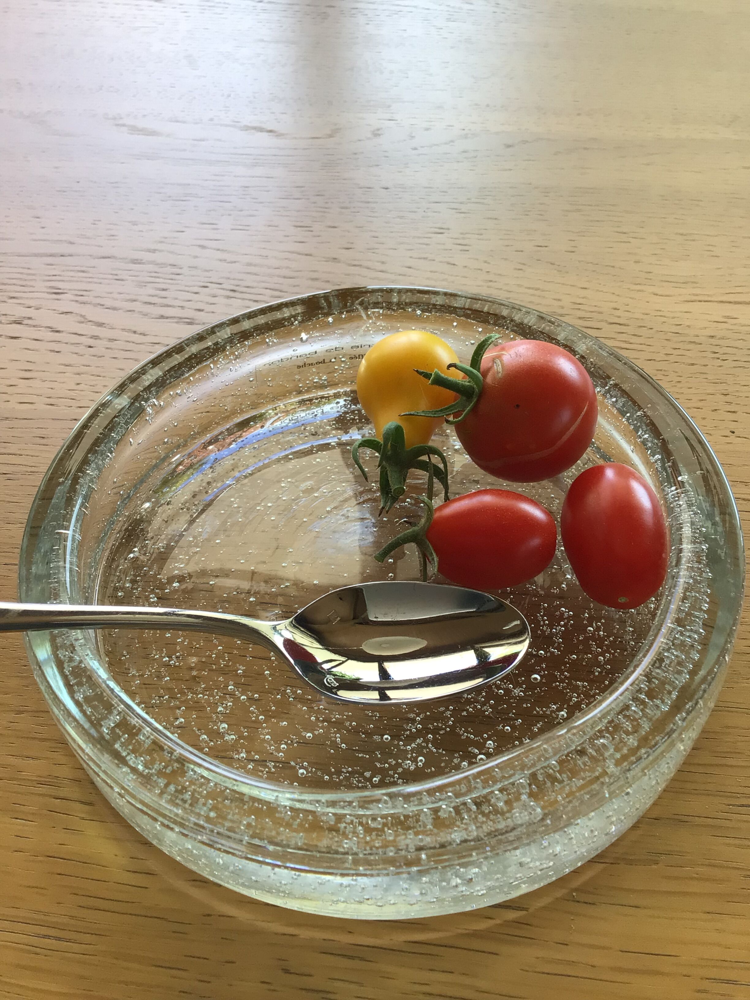 Vacuum pocket blown glass bubbled glassware Bendor