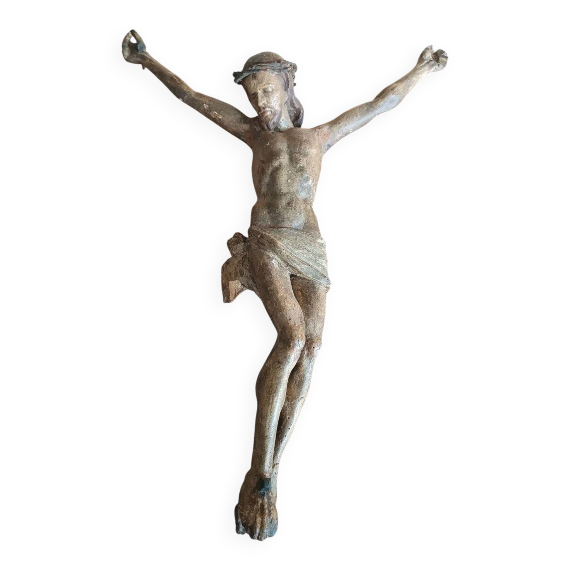 Large polychrome wooden Christ, 17th century