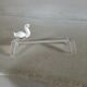 14 antique glass knife rests / ducks