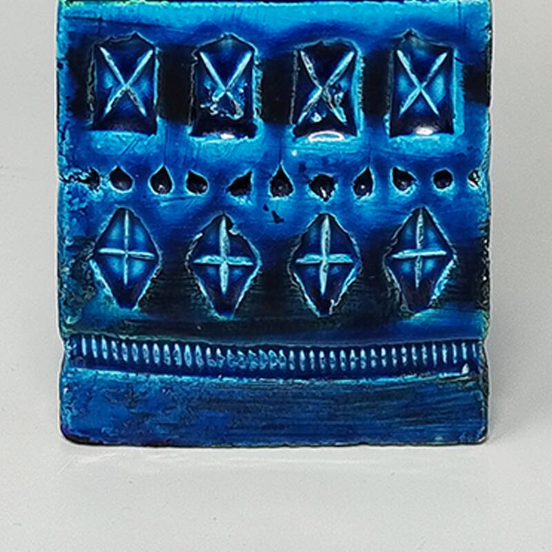 1960s Stunning Vase by Aldo Londi for Bitossi "Blue Rimini Collection"