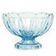 Ring Around pedestal bowl, mid-century modern, blue pressed glass, Ząbkowice, Poland, 1970s