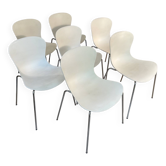Set of 7 chairs, model nap ks50 by kaspar salto, edition fritz hansen.