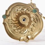 Pair of antique 6-arm bronze candelabras, 19th century