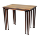 Scandinavian Modern Rosewood Nesting Tables with Drumstick Legs