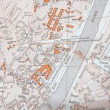 Angers vintage map 74x54cm