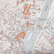 Angers vintage map 74x54cm