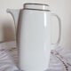 Cafetière design original, Schirnding Bavaria, blanche liseré argent