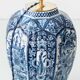 Vintage table lamp in blue and white ceramic from Delft, signed Makkum, hand-painted, 1950s