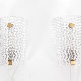 Pair of Scandinavian crystal sconces