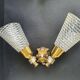 Pair of double light wall sconces from the 1960s.