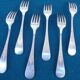 6 forks silver metal christofle mle laurel canals