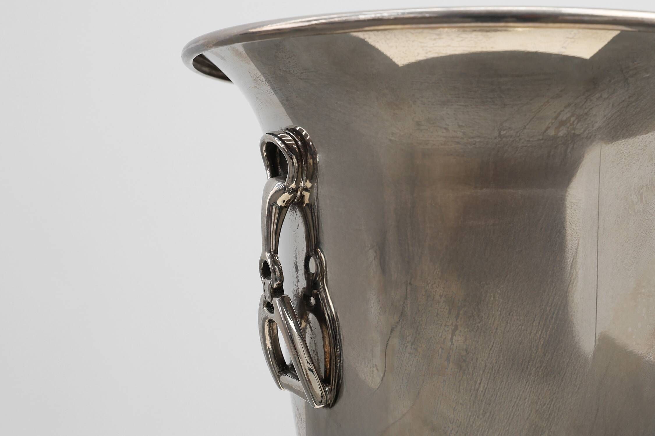 Art Deco Equestrian Champagne bucket with Stirrup handles, France 1930s