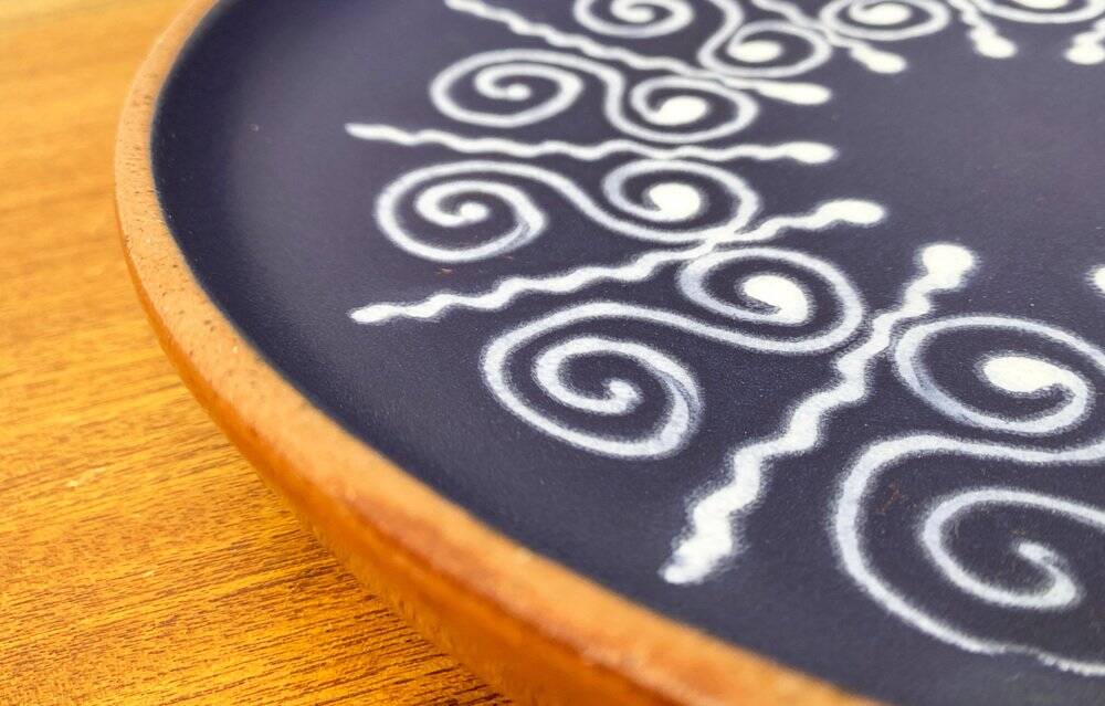 Mid-century ceramic wall plaque, 1960s