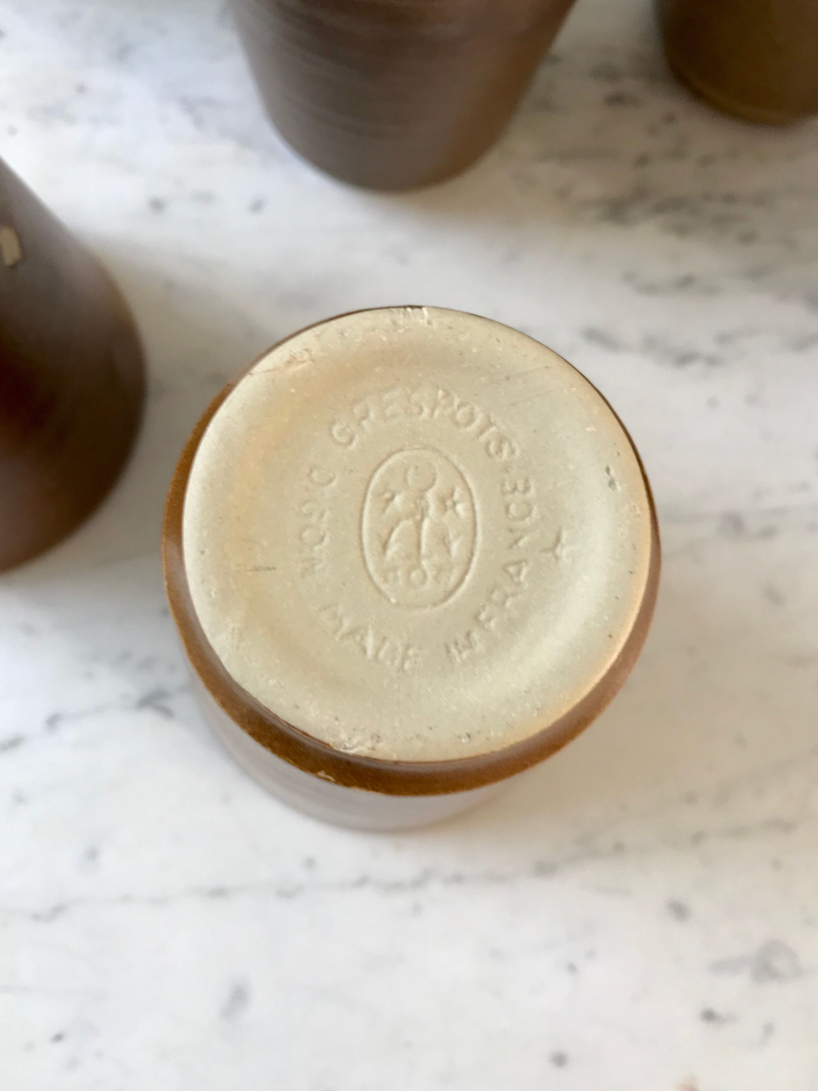 Lot de 8 verres en grès Digoin Sarreguemines