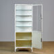 Medical Iron And Glass Cabinet, 1940s
