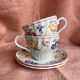 2 cups and saucers Churchill England model "Samba"