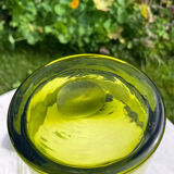 Vintage green glass vase 1970