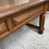 Solid walnut farmhouse castle table 1900 XXL