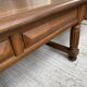 Solid walnut farmhouse castle table 1900 XXL